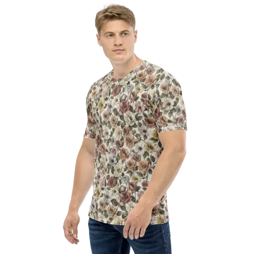 Heirloom Garden on a Men's Crew Neck T-Shirt