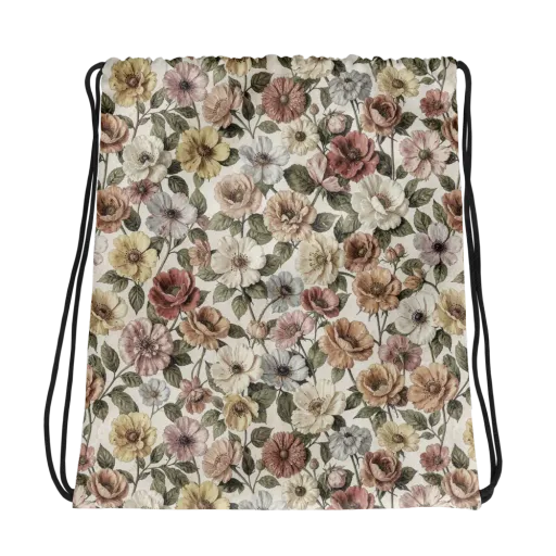Heirloom Garden on a Drawstring Bag