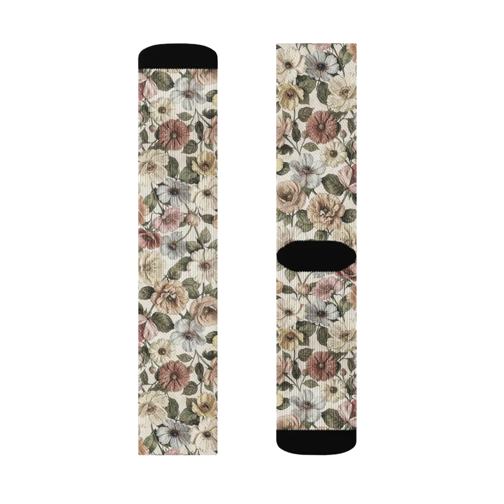 Heirloom Garden on Socks — Right Sock