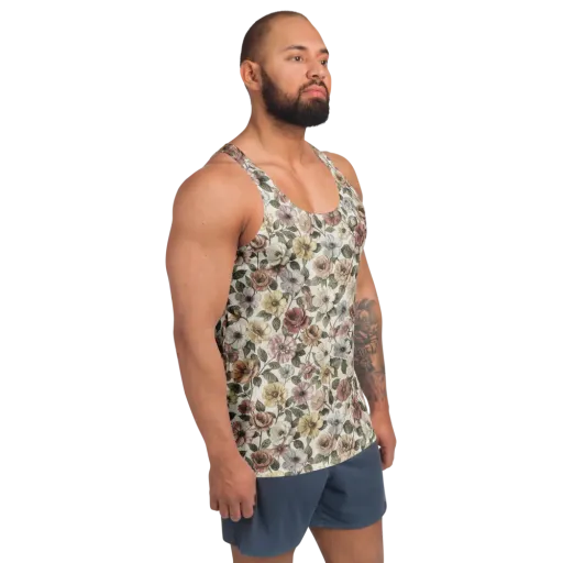 Heirloom Garden on a Men's Tank Top