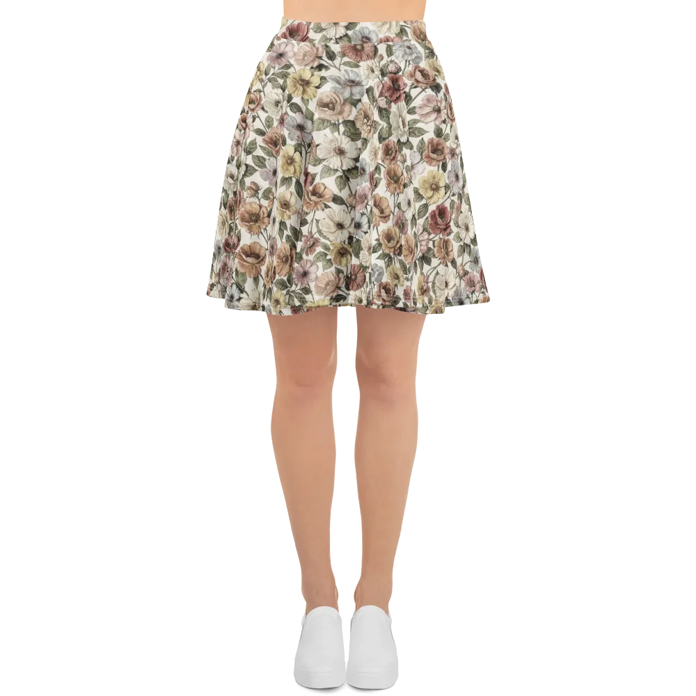 Heirloom Garden on Skater Skirt — Front