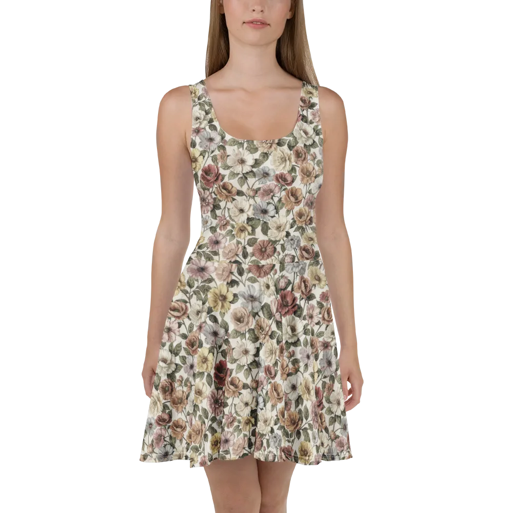 Heirloom Garden on Skater Dress — Front