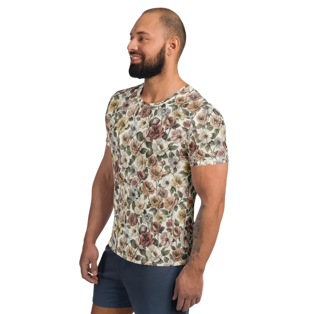 Heirloom Garden on Men's Athletic T-Shirt — Left