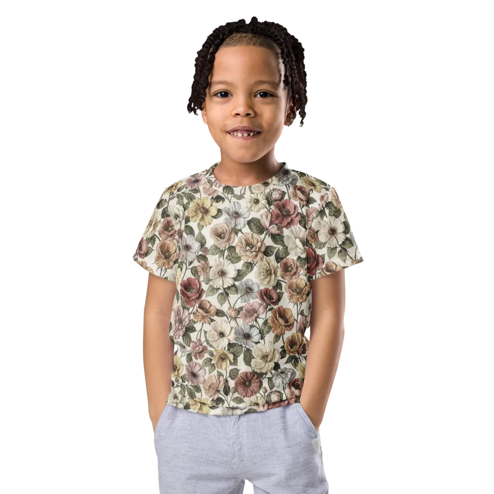 Heirloom Garden on Kids Crew Neck T-Shirt — Front