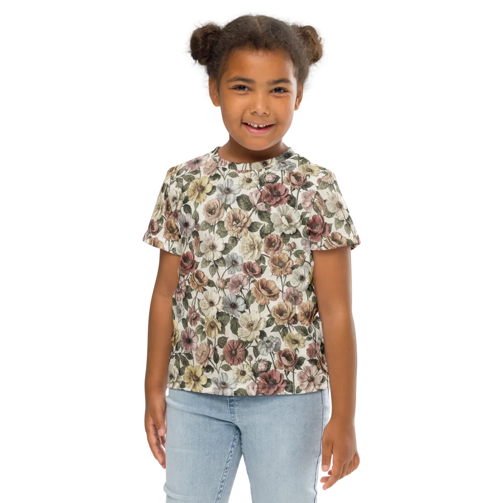 Heirloom Garden on Kids Crew Neck T-Shirt — Front