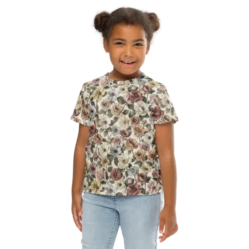 Heirloom Garden on a Kids Crew Neck T-Shirt