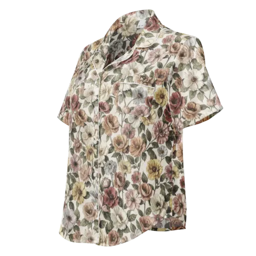 Heirloom Garden on a Women's Short Sleeve Pajama Top