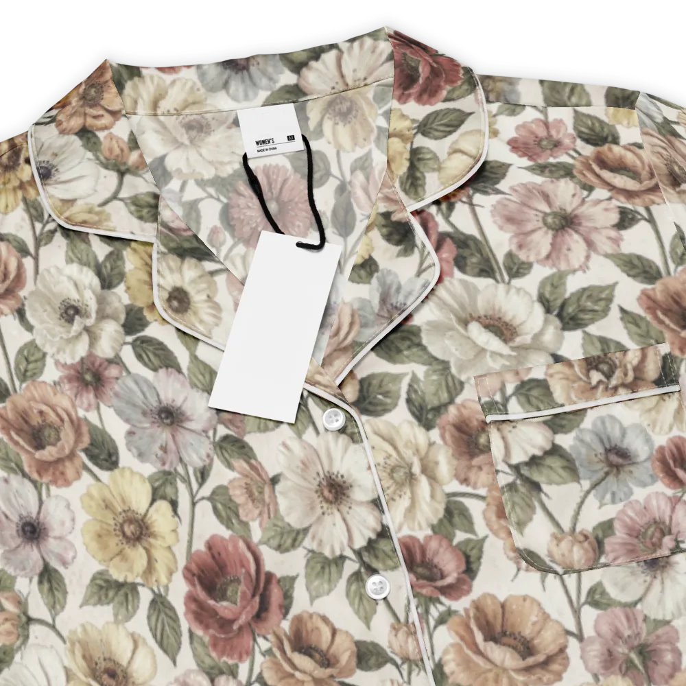 Heirloom Garden on Women's Short Sleeve Pajama Top — Product details