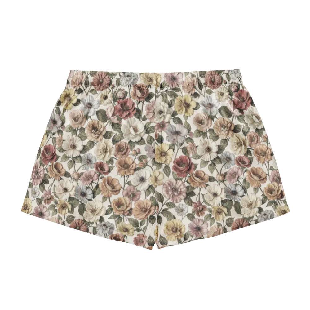 Heirloom Garden on Women's Pajama Shorts — Back