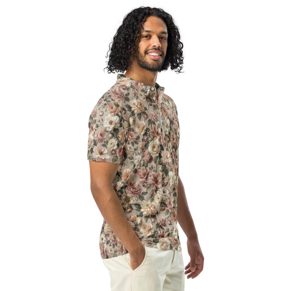 Blush Conservatory on Men's Slim Fit Polo Shirt — Right Front