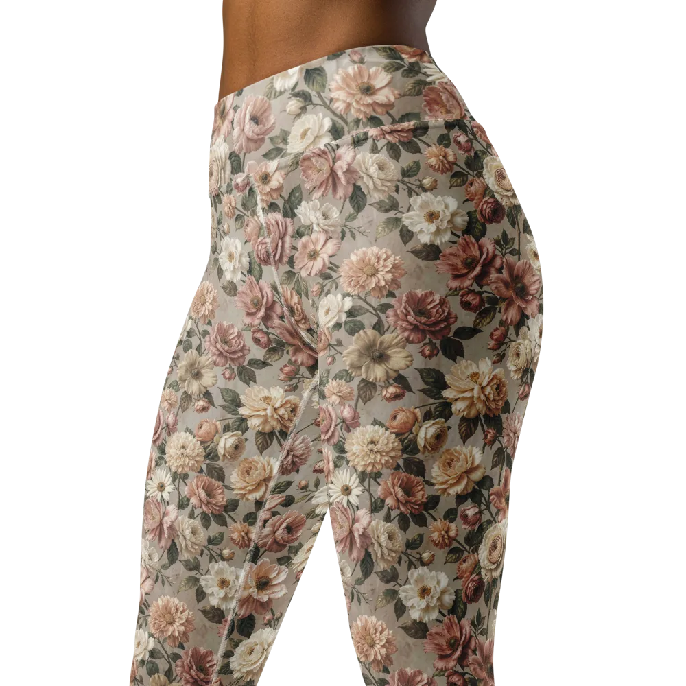 Blush Conservatory on Yoga Leggings — Left Front