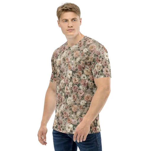 Blush Conservatory on a Men's Crew Neck T-Shirt