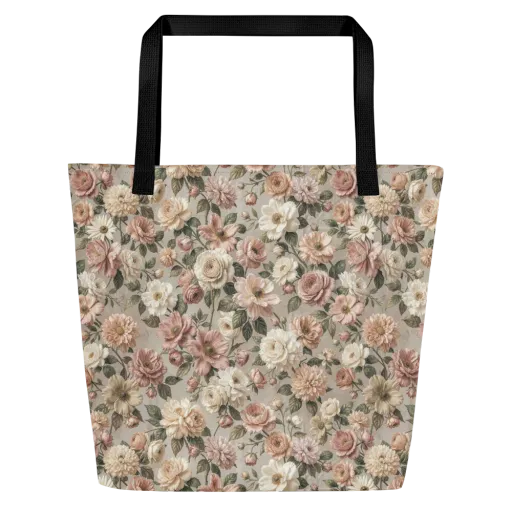 Blush Conservatory on a Large Tote Bag W/ Pocket