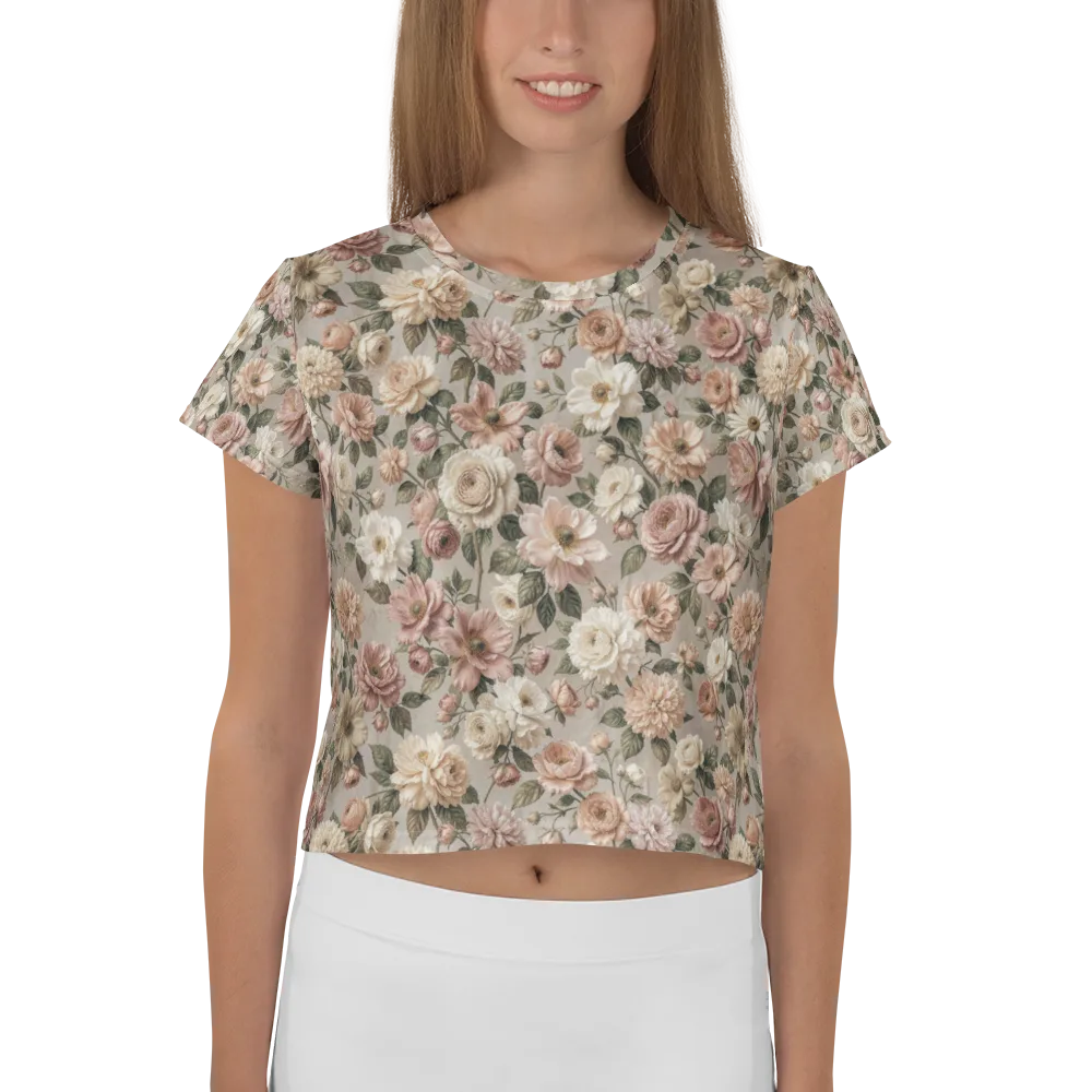 Blush Conservatory on Crop Tee — Front