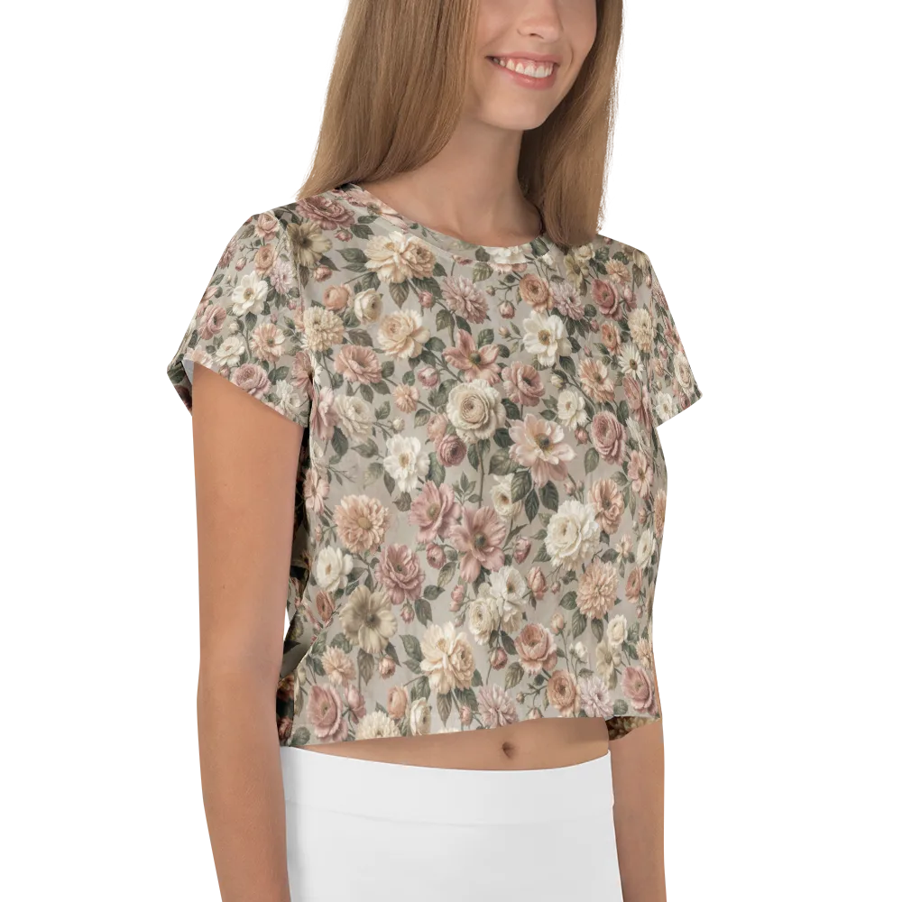 Blush Conservatory on Crop Tee — Right