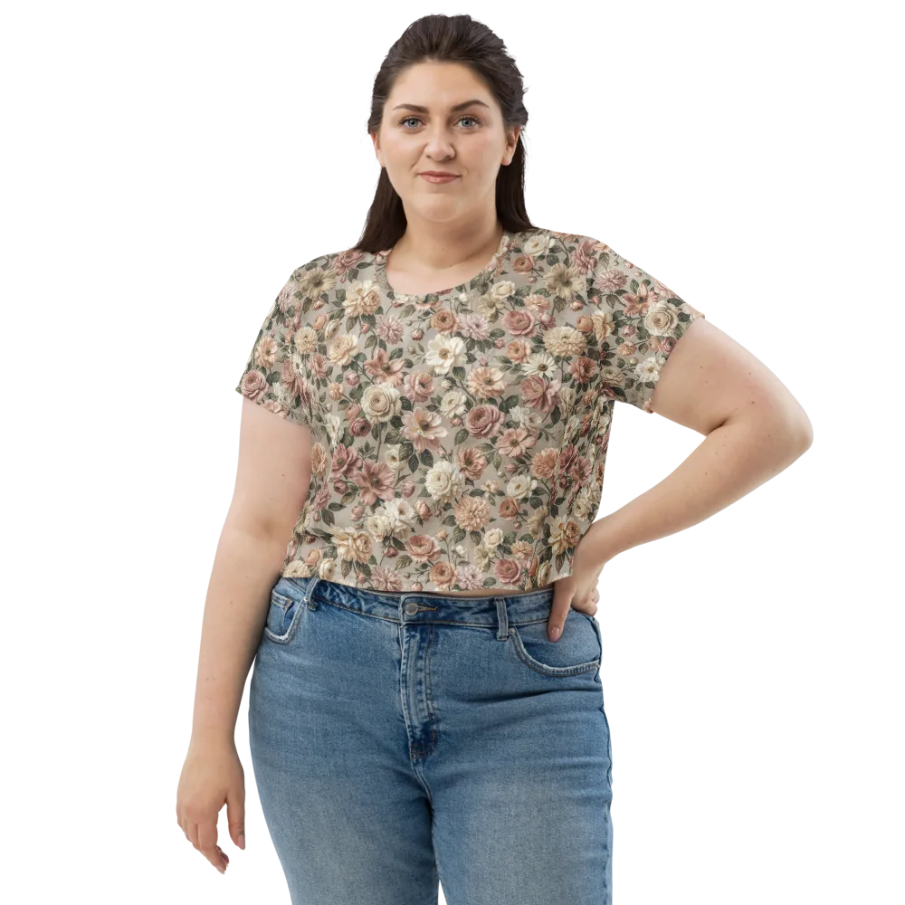 Blush Conservatory on Crop Tee — Front