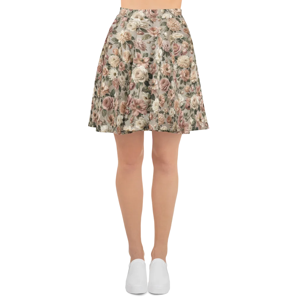Blush Conservatory on Skater Skirt — Front