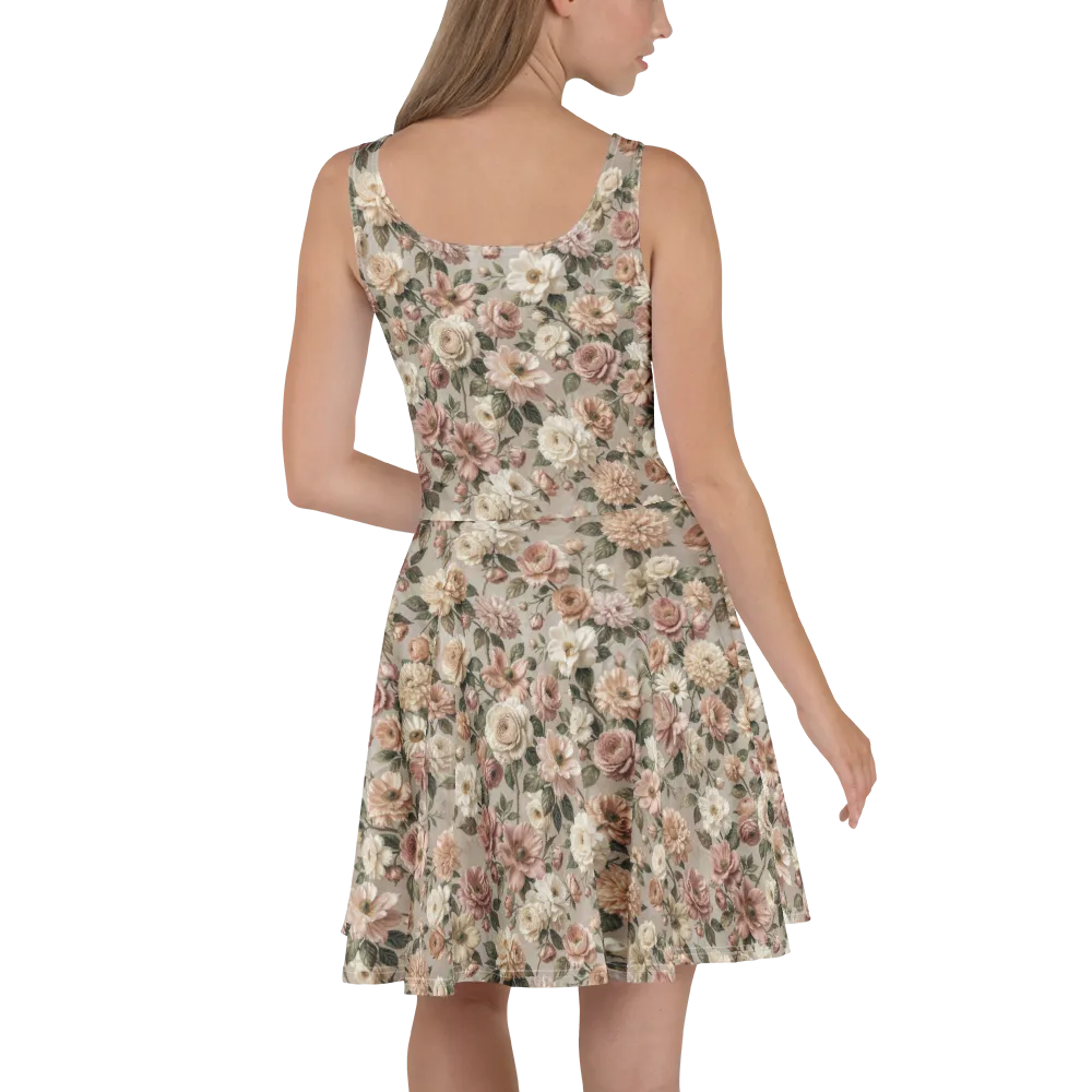 Blush Conservatory on Skater Dress — Back