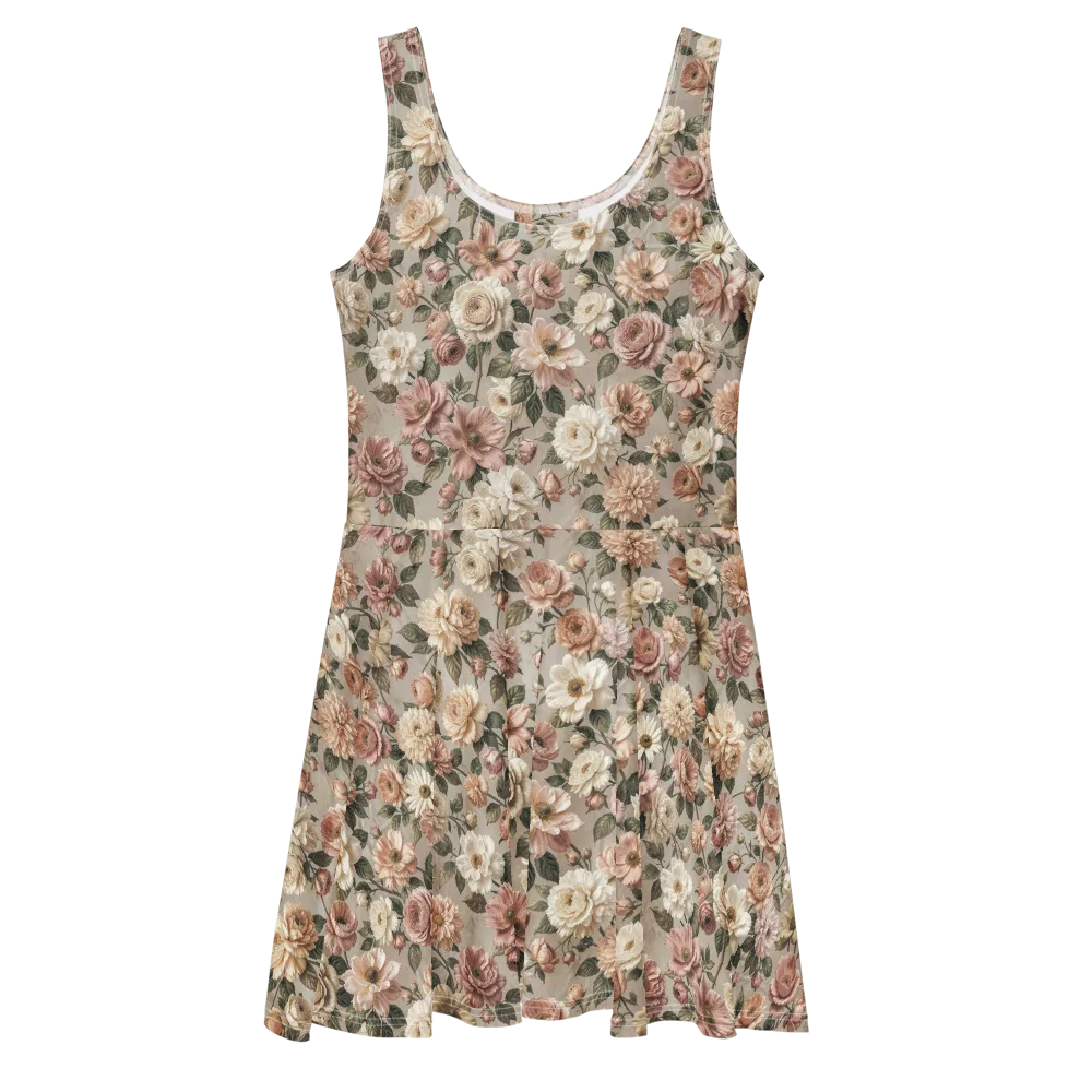 Blush Conservatory on Skater Dress — Front