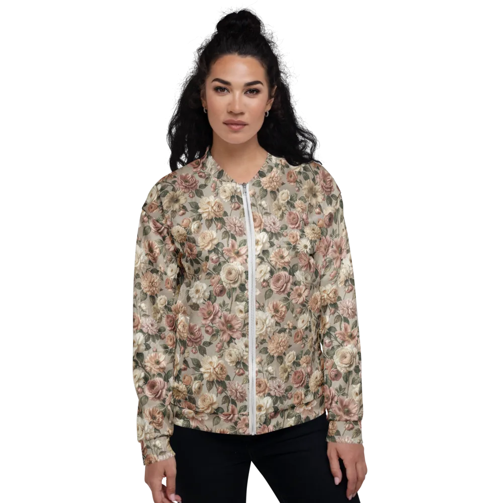 Blush Conservatory on Bomber Jacket — Front