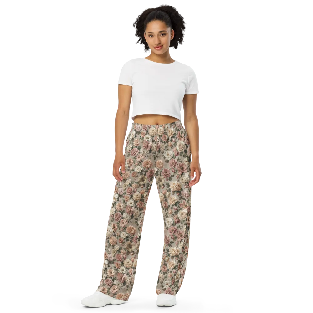 Blush Conservatory on Wide-Leg Pants — Front