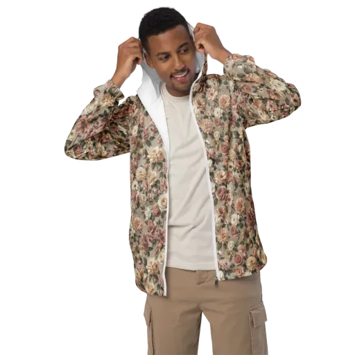 Blush Conservatory on a Men's Windbreaker