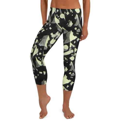 Obsidian Circuit on a Capri Leggings