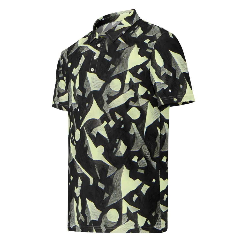 Obsidian Circuit on Men's Slim Fit Polo Shirt — Left Front