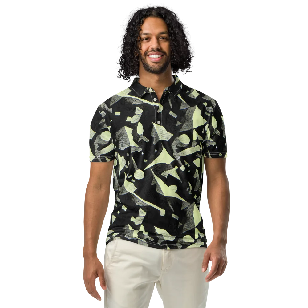 Obsidian Circuit on Men's Slim Fit Polo Shirt — Front