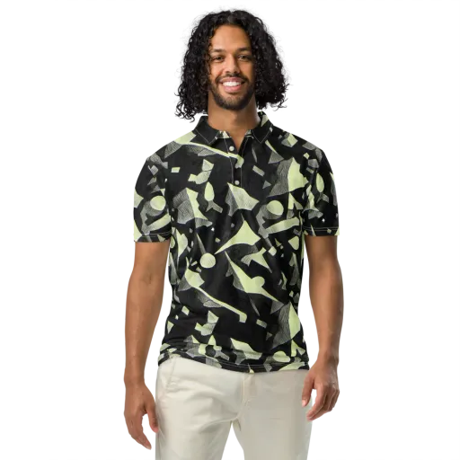 Obsidian Circuit on a Men's Slim Fit Polo Shirt