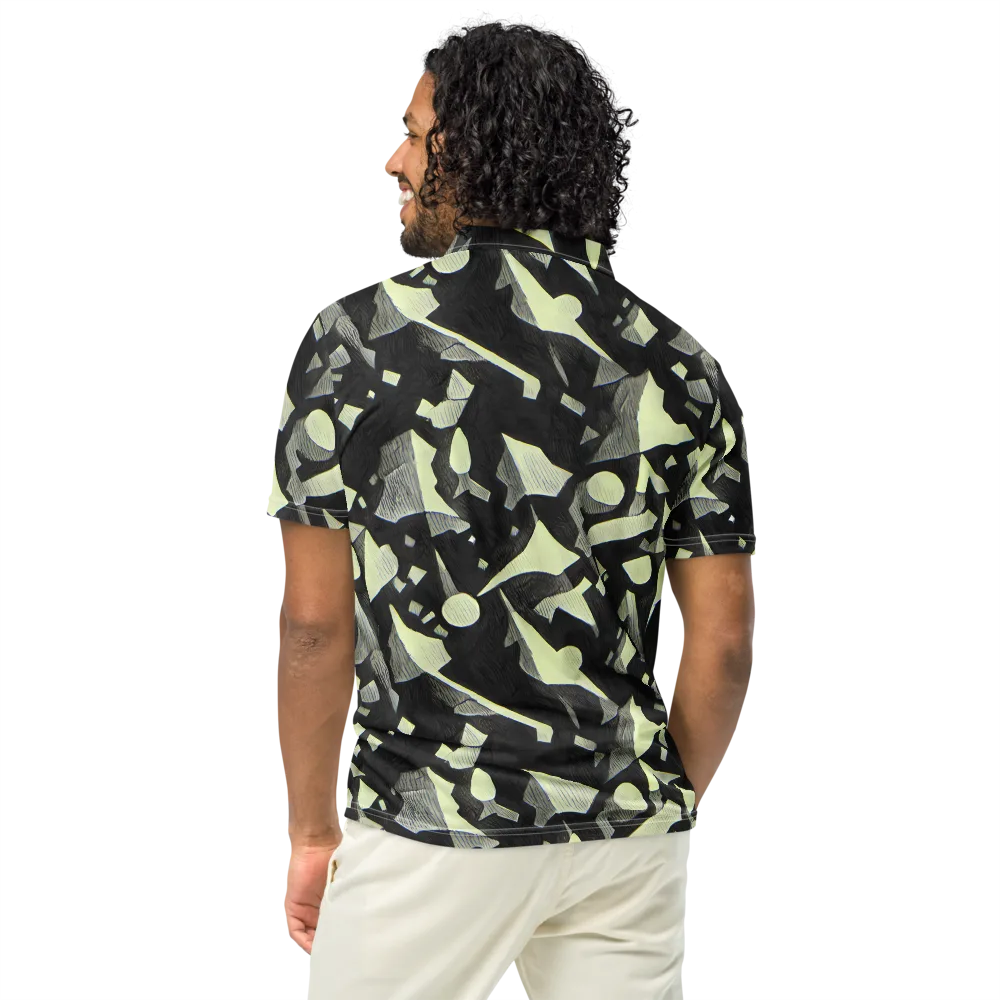 Obsidian Circuit on Men's Slim Fit Polo Shirt — Back