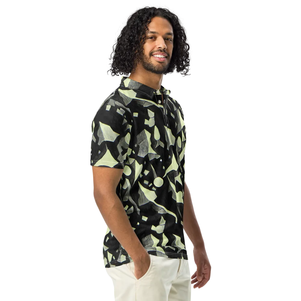 Obsidian Circuit on Men's Slim Fit Polo Shirt — Right Front