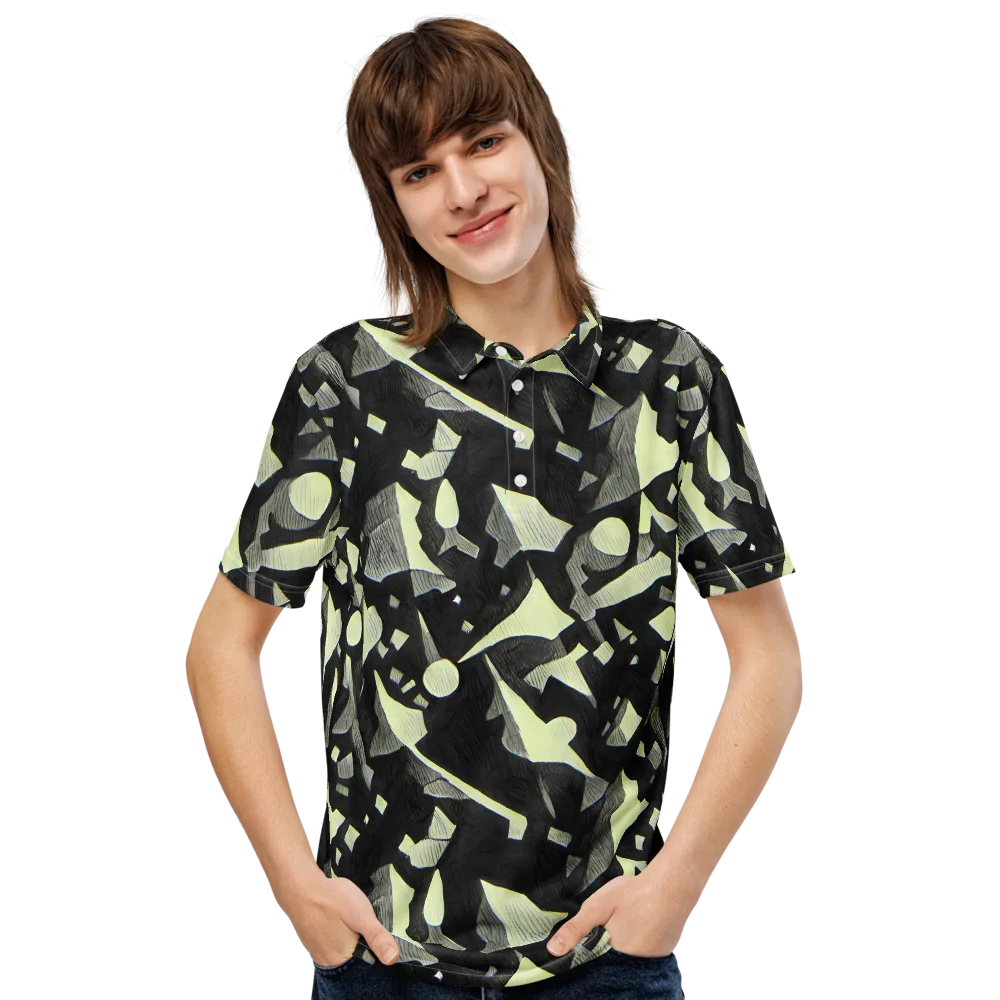 Obsidian Circuit on Men's Slim Fit Polo Shirt — Front