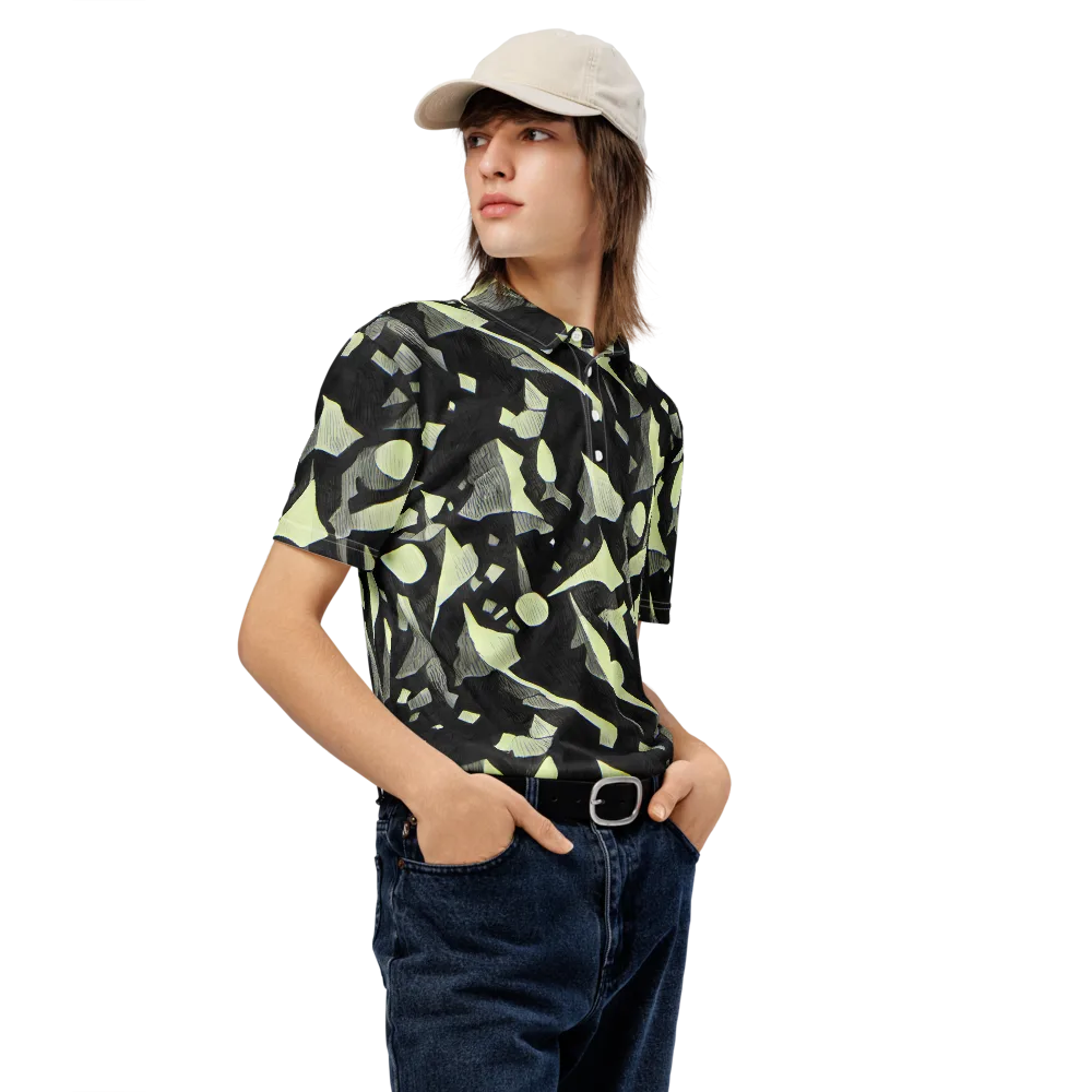 Obsidian Circuit on Men's Slim Fit Polo Shirt — Right Front