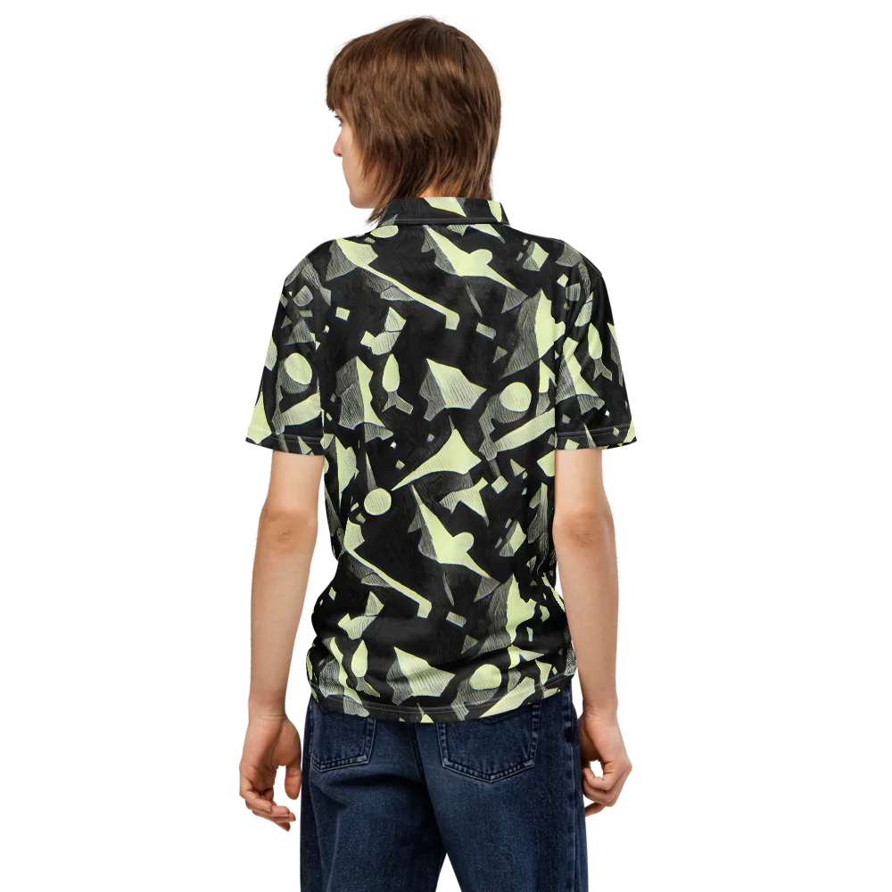 Obsidian Circuit on Men's Slim Fit Polo Shirt — Back