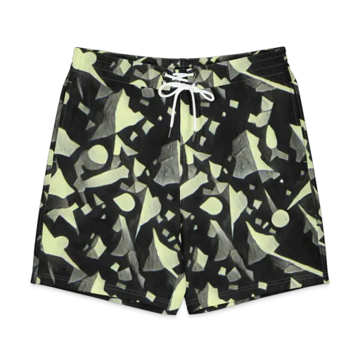 Obsidian Circuit on a Men's Board Shorts