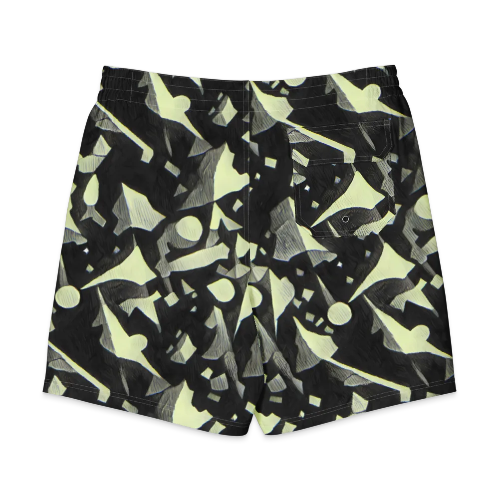 Obsidian Circuit on Men's Board Shorts — Back