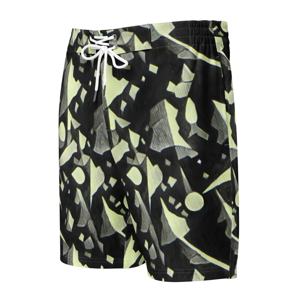 Obsidian Circuit on Men's Board Shorts — Front