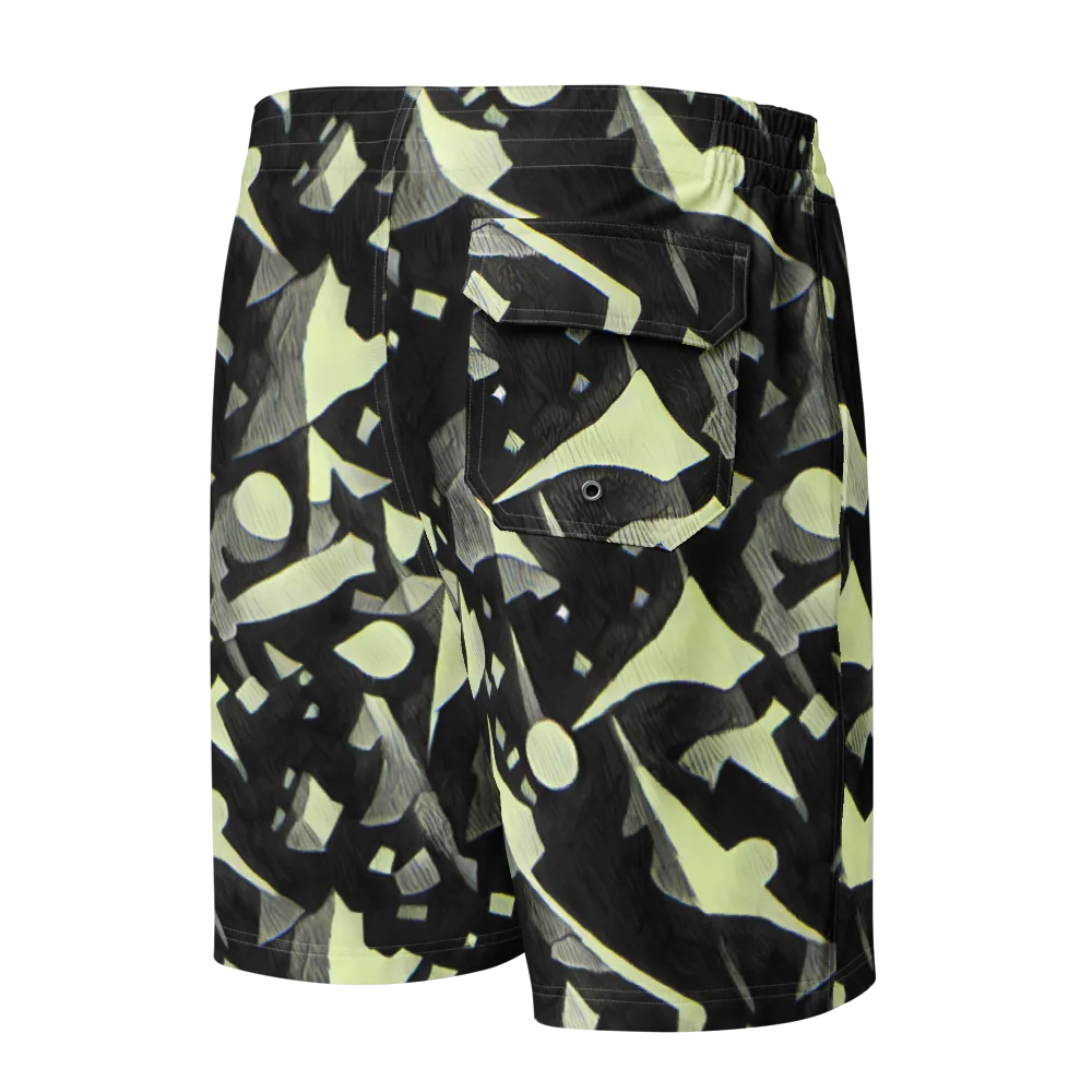 Obsidian Circuit on Men's Board Shorts — Back