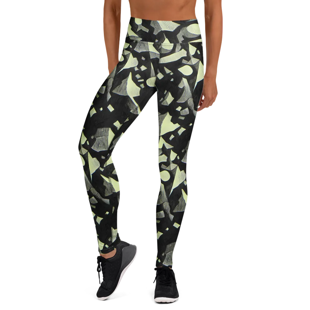 Obsidian Circuit on Yoga Leggings — Front