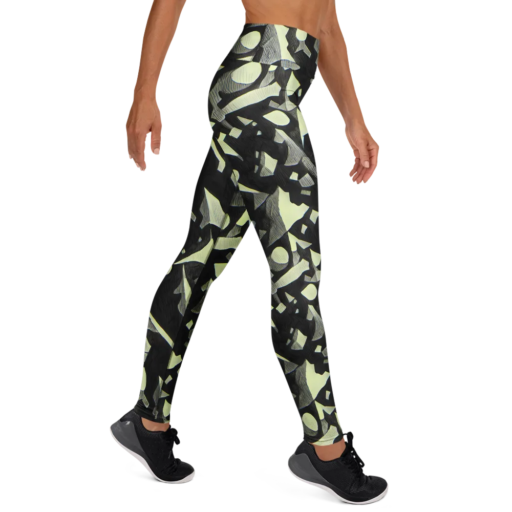 Obsidian Circuit on Yoga Leggings — Right