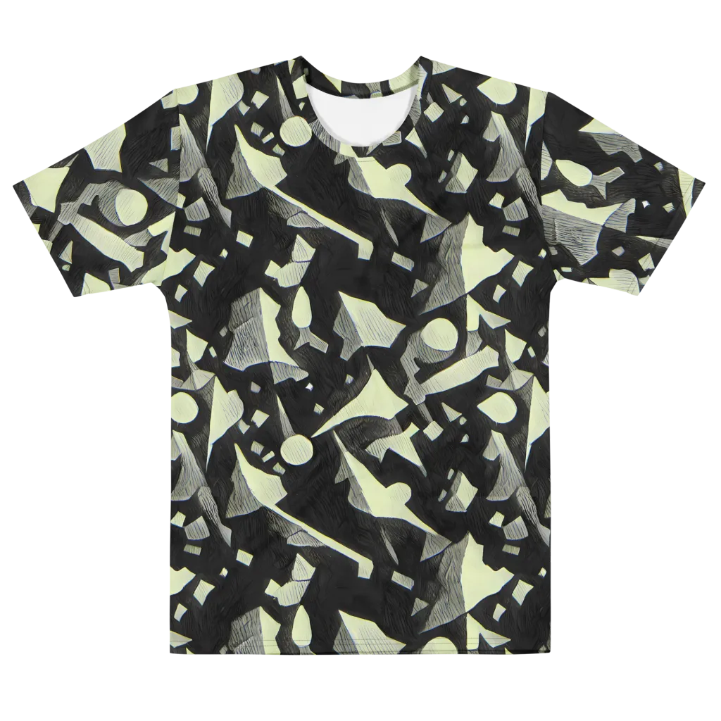 Obsidian Circuit on Men's Cotton Crew Neck T-Shirt — Front