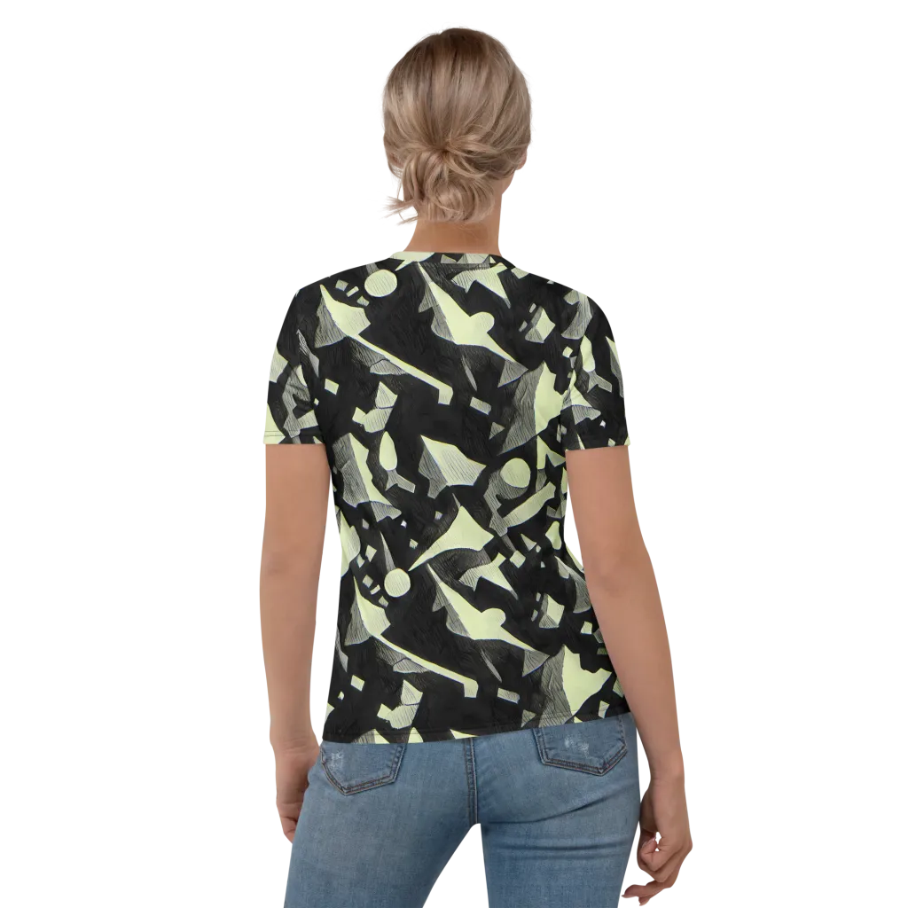 Obsidian Circuit on Women's Crew Neck T-Shirt — Back