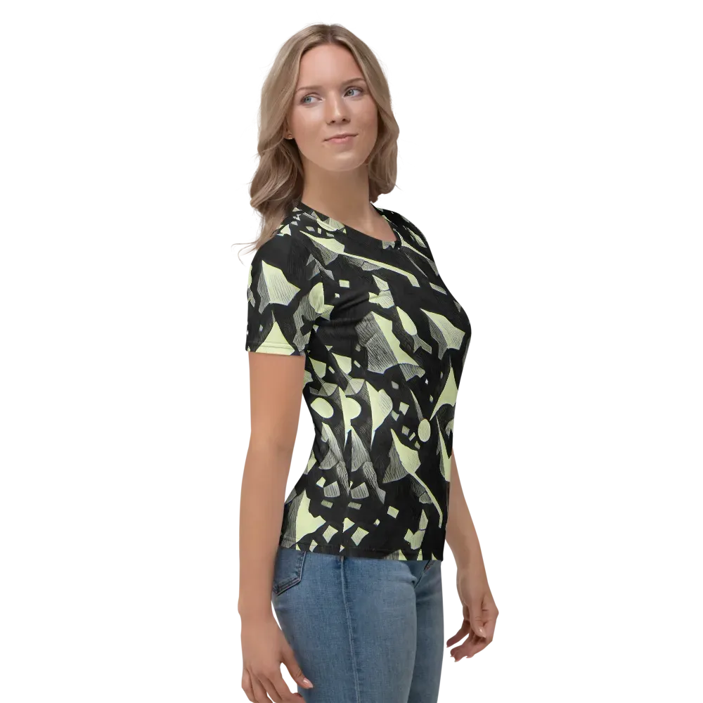 Obsidian Circuit on Women's Crew Neck T-Shirt — Right