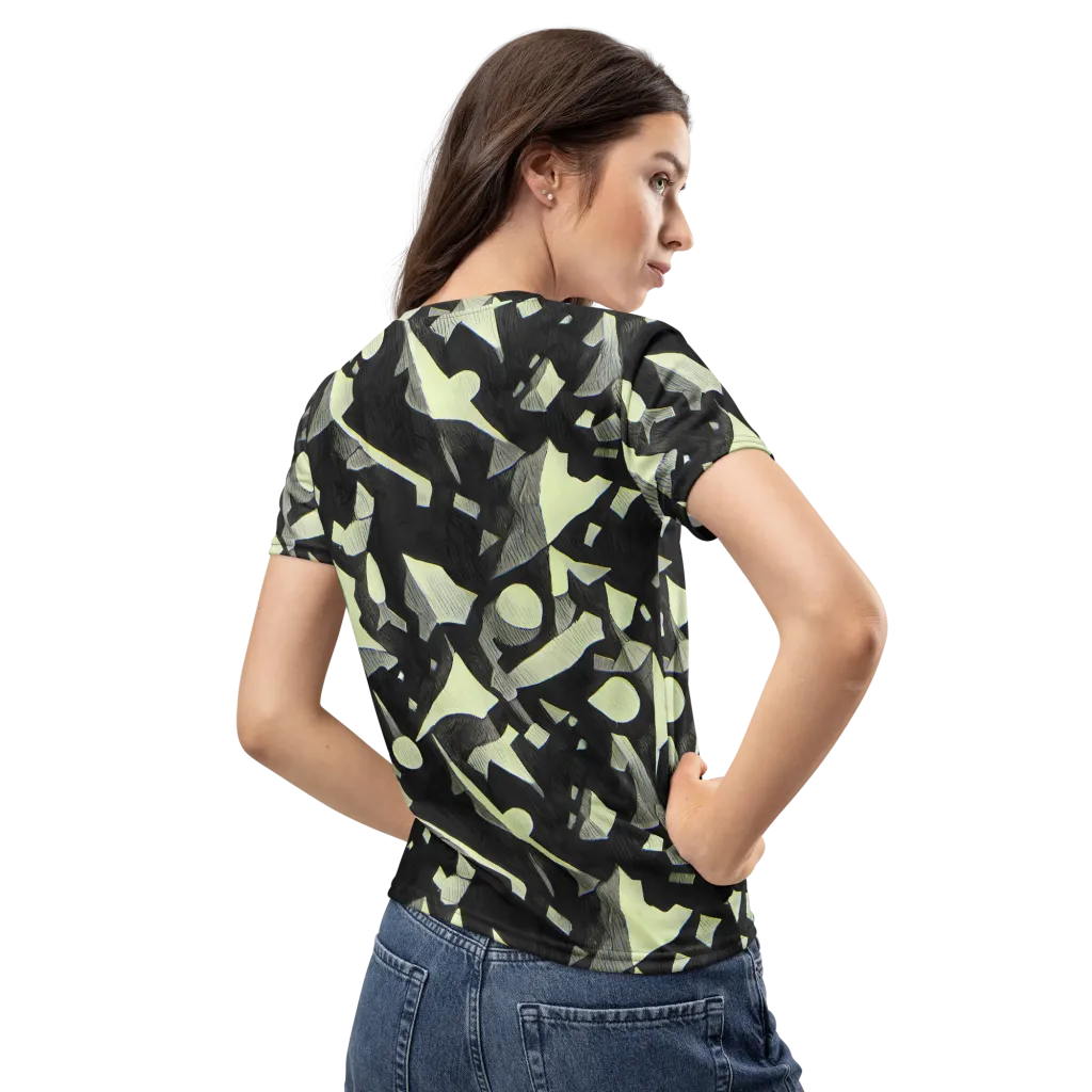 Obsidian Circuit on Women's Crew Neck T-Shirt — Back