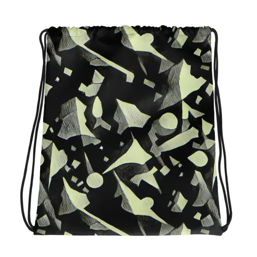 Obsidian Circuit on a Drawstring Bag