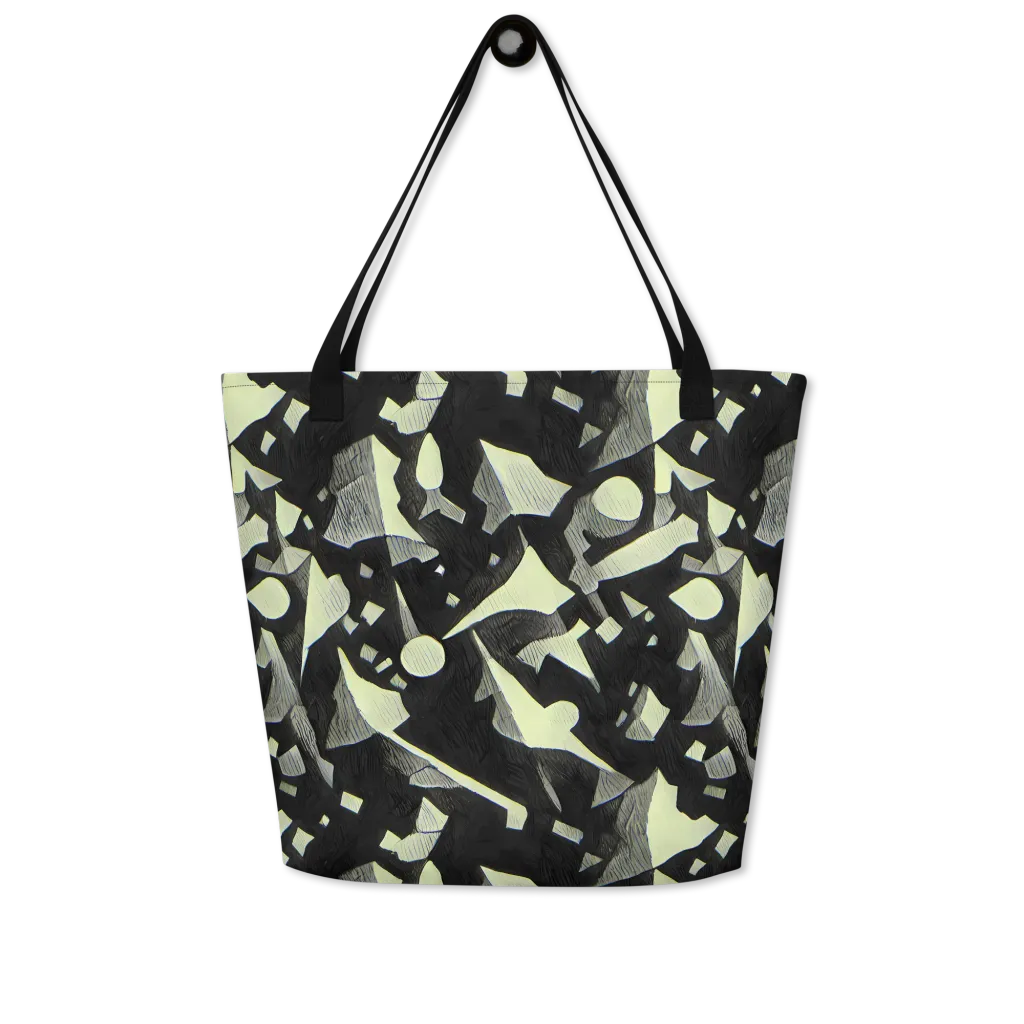 Obsidian Circuit on Large Tote Bag W/ Pocket — Front