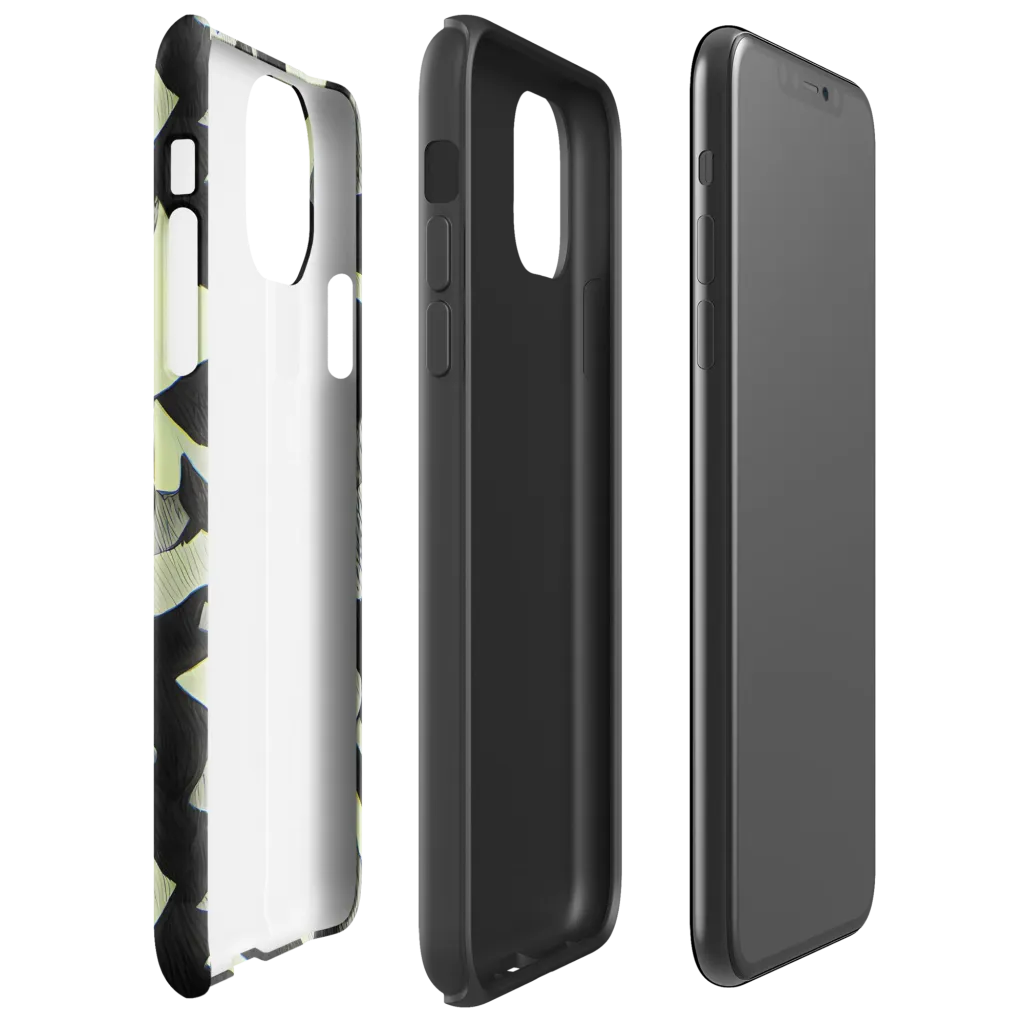 Obsidian Circuit on Tough Case for iPhone® — Right