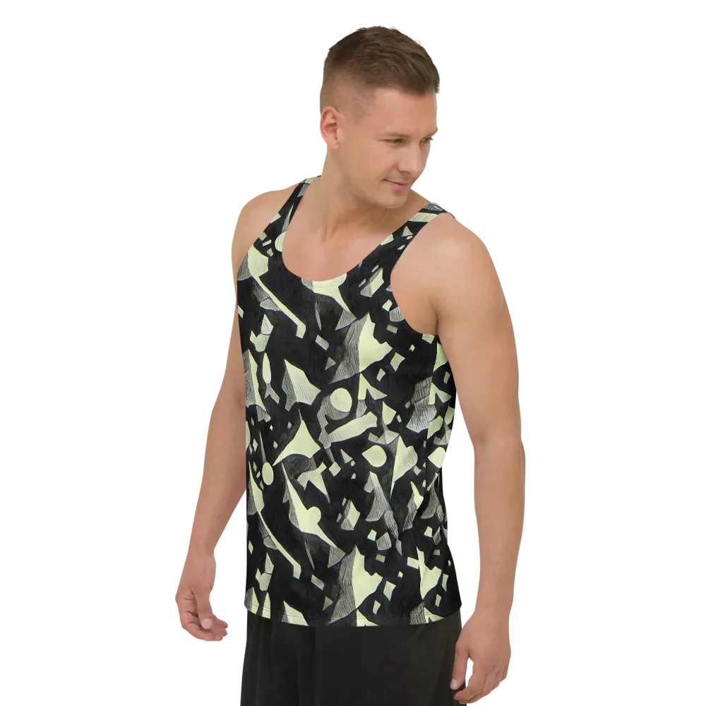 Obsidian Circuit on Men's Tank Top — Left Front