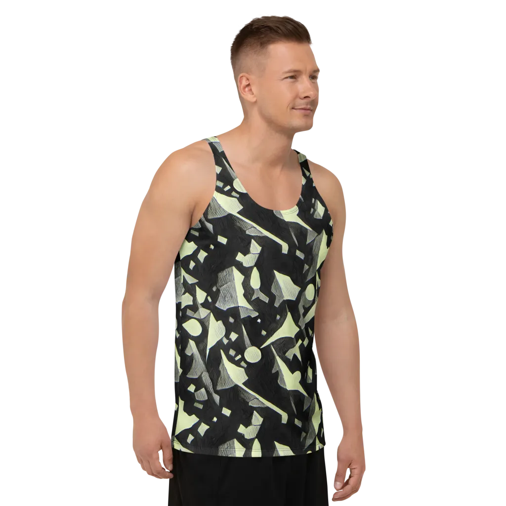 Obsidian Circuit on Men's Tank Top — Right Front